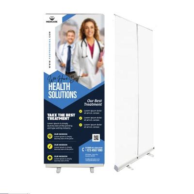 China Indoor outdoor advertising display factory direct sale sink stand 85*200 120*200 whiteboard cable banner stand upright banner and roll up supermarket for sale