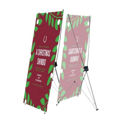 China American 80x180 PP Synthetic Paper Iron Light Sight Stand X Banner Two Sided Advertising Telescoping Display For Activities for sale