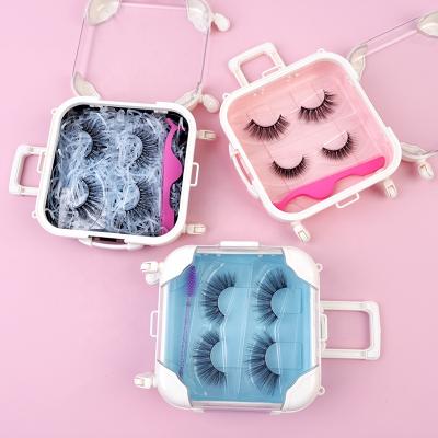 China Private Label Natural Soft False Lashes 25mm Real Mink 3D False Eyelashes for sale