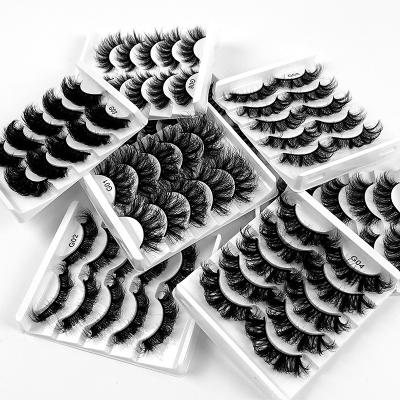 China Real Minkmink lashes3d lashes3d 5 pack feather lashes3d bundle real mink feather 5D curly lashes 5D wholesale vendo for sale