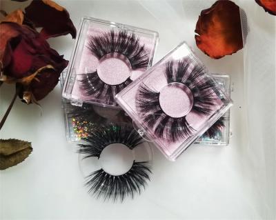 China Feather Wholesale 3D Mink Eyelash 25mm Mink Lashes Strip Lashes For Lashes Box Private Label Custom Eyelash for sale