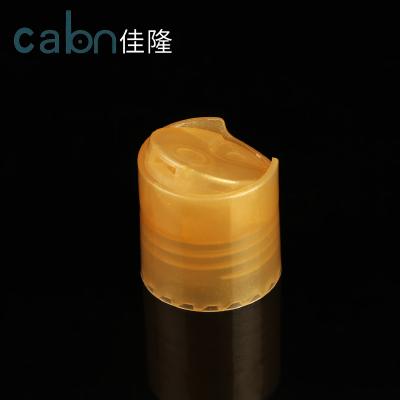 China Non Spill White Shampoo Disc Cap Manufacturer 20mm 24mm Top Plastic Shampoo Caps 28mm for sale