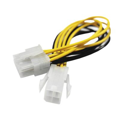 China Copper Clad Aluminum 4 Pin Male to 8 Pin Female CPU Power Converter Cable Lead Adapter 4Pin to 8pin PC Computer Connector Extension Cable for sale