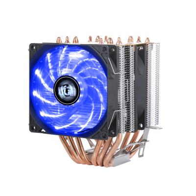 China QZ-920 6 Processor Heat Pipe Fans Copper Dual Pipes CPU Cooler Air Dual Tower Fan Mute 1151 1155 1200 1366 AMD 3/4 Pin Desktop P for sale