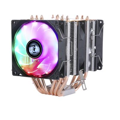 China QZ-920 CPU Fans 3 4 Copper Pipe Mute Desktop PC 1366 Heat Pipe CPU Cooler Air Cooling Fan 1151 1155 1200 Double Tower 3/4 Pins AMD for sale