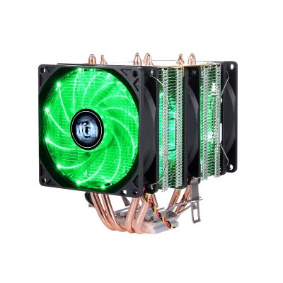 China QZ-820 CPU Heat Pipe 4 Three Fans Copper Pipes CPU Cooler Air Double Tower Fan Mute 1151 1155 1200 1366 3/4 Pin Desktop PC for sale