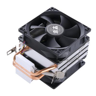 China QZ-700 CPU Fans 2 Dual Heat Pipe Copper Pipes Mute CPU Cooler Air Cooling Fan Desktop PC 1151 1155 1200 1366 AMD Motherboard 3/4 Pins for sale