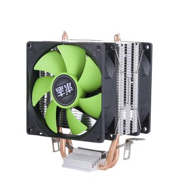 China QZ-700 Processor Fans 2 Two Heat Pipe Copper Pipes CPU Cooler Air Cooling Fan 3/4 Pin Mute Desktop PC 1151 1155 1200 1366 AMD Motherboards for sale