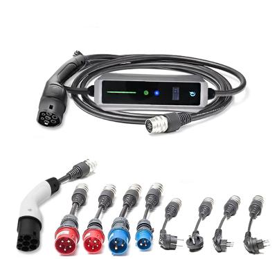 China 22kw Portable EV Charger Level 3 Level 2 Level 1 Mode2 IEC62196 400V 3-Phase 32A for sale