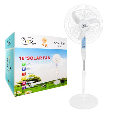 China TNTSTAR TG-003 2021 Timing 12v Solar Fan Fans Rechargeable Standing Fan With Remote Control for sale