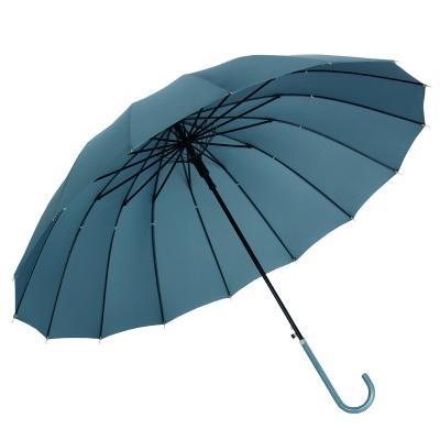 China China Manufacturer Eco-Friendly 16K Golf Umbrella Casual Windproof PU Leather Handle Straight Umbrella for sale