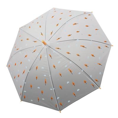 China Wholesale Small Trees Pattern Cheap Casual Transparent Printing Small Umbrella for sale