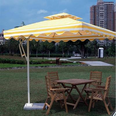 China Contemporary Outdoor Furniture Customize Choice Aluminum Alloy Frame Waterproof Folding Garden Umbrella for sale