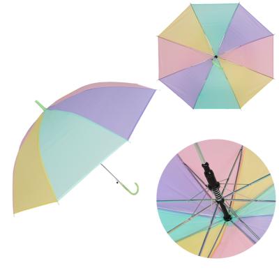 China Pole Umbrella Straight Handle Umbrella Children's Colored Long Reverse Umbrella Long For Rain And Sun for sale