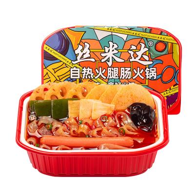 China Laweike Simida 260g Hot Pot Noodle Flavor Self Heating Instant Ham Spicy Instant Sausage Wholesale for sale