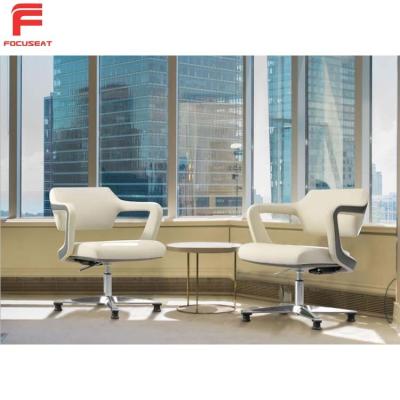 China Kuohu China Office Furniture Supplier Fashionable Modern Ergonomic White Leather Executive Office Rotation Chair for sale