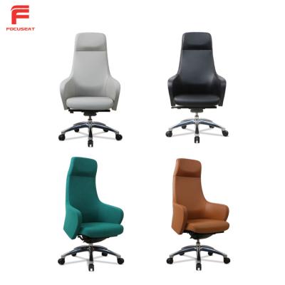 China Kuohu Custom Director Chair Modern Luxury Swivel CEO Ergonomic Computer Desk Rotating Leather Chairs for sale