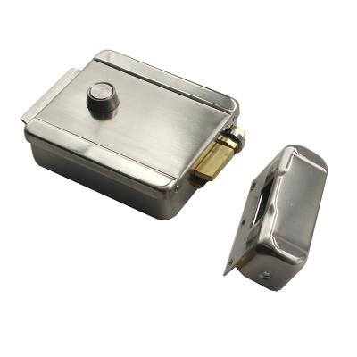 China Fail safe electronic locks access control door electric rim lock 122*105*35mm for sale