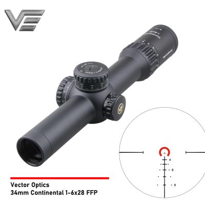 China Continental 1-6x28 Vector Optics 34mm FFP Riflescope with German HD Glass Excellent for dawn, dusk even at night shooting SFF-31 for sale