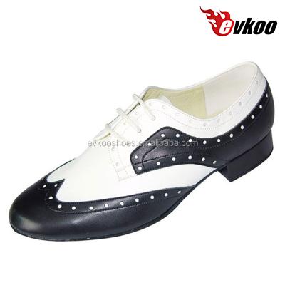 China Newest Design Dance Shoes For Men Dancer Customized Size Of 2016 Newest Design Mens Modern Dance Shoes Heel With White And Black Genuine Leather Top Factory Price for sale