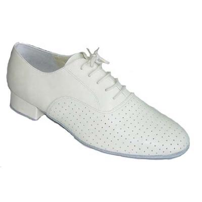 China Welcomed New Arrival Salsa Dancing Shoes White Genuine Leather Men for sale