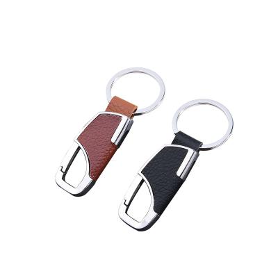 China Fashional Souvenir Gifts New Fashion Stainless Steel Car Leather Car Men's Custom Gift Key Chain Men's Key Chain for sale