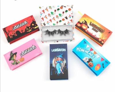 China Private Label Long RTS Halloween Natural Eyelash Packaging Vendors for sale