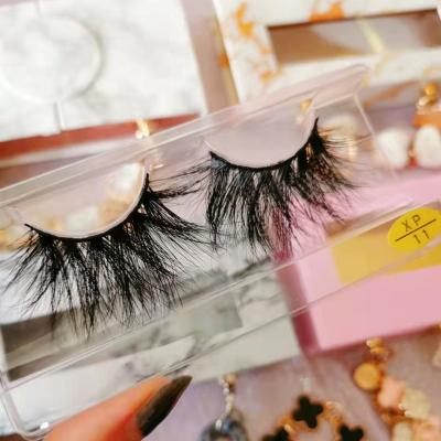 China Wholesale 5d 25mm long mink eyelash with packing box sellers for sale