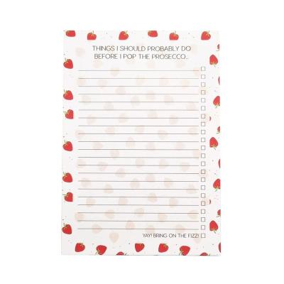 China Loose Leaf Customizable Prosecco 50 Sheets Notepad Sets No Minimum With Pen Logo for sale