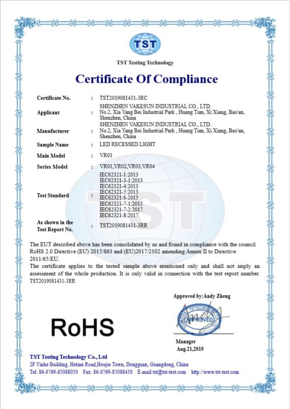 RoHS - Shenzhen Vakesun Industrial Co., Ltd.