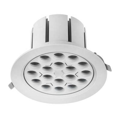 China Anti-glare surface mounted recessed rated fire lights trimless dimmable housing frame 40w rotate adjustable led downlight for sale