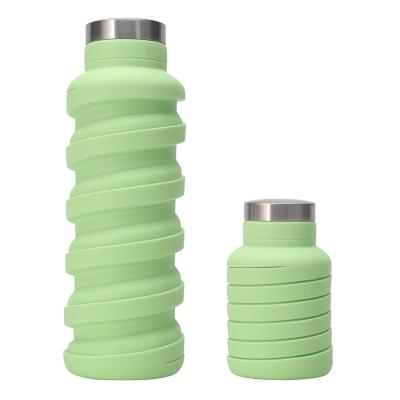 China Free Stocked B P A Silicone Water Bottles For Travel Gym Camping Hiking Leak Proof Portable Sports Water Bottle for sale