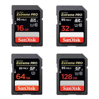 China SanDisk 16GB 32GB 64GB 128GB SD SDHC SDXC EXTREME PRO 4K UHD Class10 95MB/s for sale