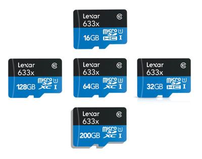 China Lexar 16GB 32GB 64GB 128GB 200GB Micro SD SDHC Micro SDXC lot 4K Class10 95MB/s for sale