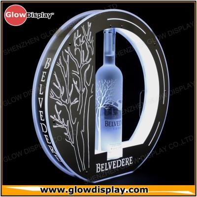 China Belvedere Vodka LED Lighted Bottle Presenter Round Ring Glorifier Display for sale