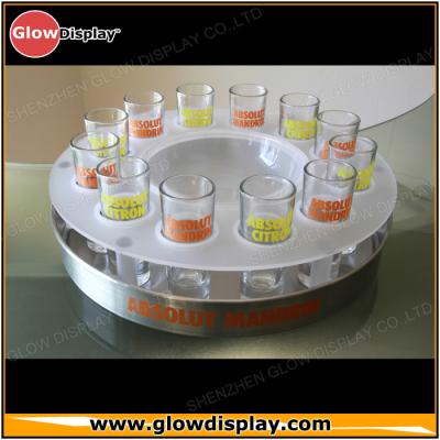 China Illuminated Bar ServingTray For Shot Glasses Made of Acrylic and Metal for sale