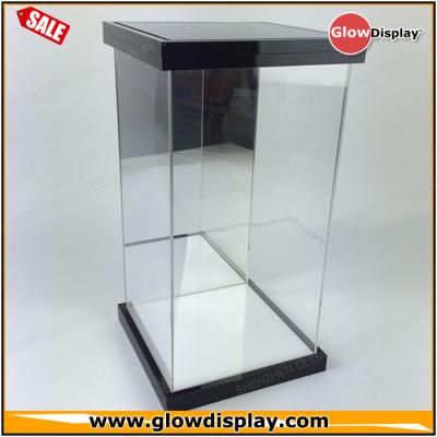 China self-assembly custom 1/6 scale LED lighted clear figure acrylic display case for collection toys for sale