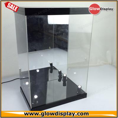 China factory custom collectiable toy figure acrylic display case with LED light for sale