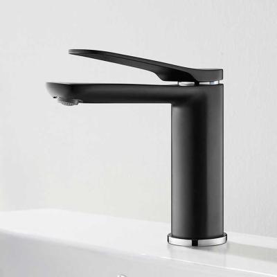 China Metered Faucets Holmine Basin Faucet Brushed Hot and Cold Basin Faucet Basin Faucet Nickel Mixer Tap bh2b102 for sale