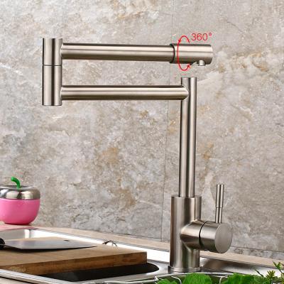 China Contemporary Style Thermostatic Faucets Holmine Brass Pull Out Universal Folding Faucets Rotation Water Purifier Kitchen Faucet for sale