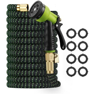 China Anti-Abrasion Expanding Hose For Lawn Car Irrigation Plants Outdoor Lightweight Garden Hose With ABS 8 Function Spray Nozzle for sale