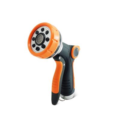 China Variable Flow Control 8 Pattern Hand Water Hose Nozzle Garden Water Gun Spray Spout ABS Spray Hose Nozzle for sale