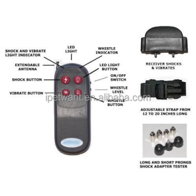 China Viable 4 in 1 Pet Trainer Dog Electric Training Remote Shock and Vibrate Collar for sale