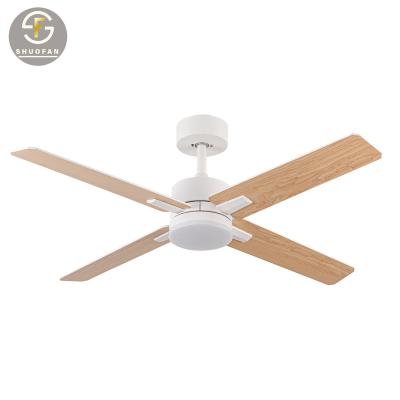 China With Light Ceiling Fans With Lights And APP Bedroom DC Inverter Remote Control WIFI Smart LED Lighting Ceiling Mounted Box Fan for sale