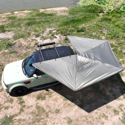 China Retractable Folding Car Camping Awning Car Shade Canopy Freestanding 270 Degree for sale