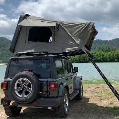 China New Style Fold-Out Rooftop Tent Outdoor Camping Aluminum Hard Top Tent for sale