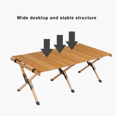 China Luxury Beech Wood Table Outdoor Camping Dining Table for Picnics Travel for sale