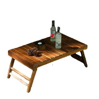 Chine Table en bois de chêne en bois naturel pliant pour camping Table pliante moderne Tables de pique-nique extérieures à vendre