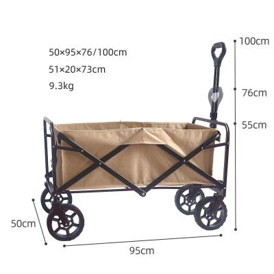 China Double Oxford Cloth Folding Wagon Cart Detachable Outdoor Multifunctional Folding Cart With Wheels for sale