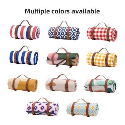 China Personalised Extra Large Packable Floral Picnic Blanket For A Picnic for sale